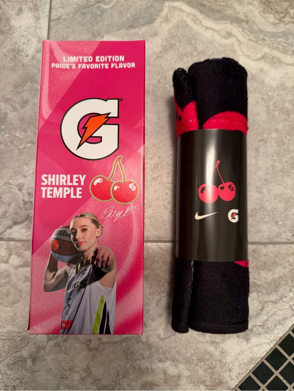 Paige Bueckers Shirley Temple Gatorade + Sweat Towel LIMITED EDITION